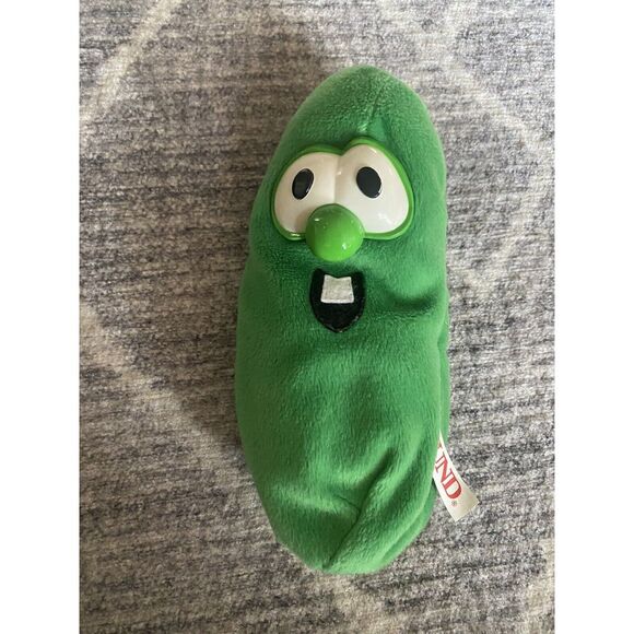 Veggie Tales Larry The Cucumber Green Vintage Plush Stuffed Toy Collectible - Picture 1 of 2